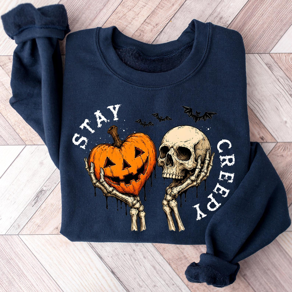 Creepy Sweatshirt, Womens Halloween Sweatshirt, Cute Skeleton Hands Tee, Funny Halloween Outfit, Skull Tee, Spooky Season Tee, Halloween Tee