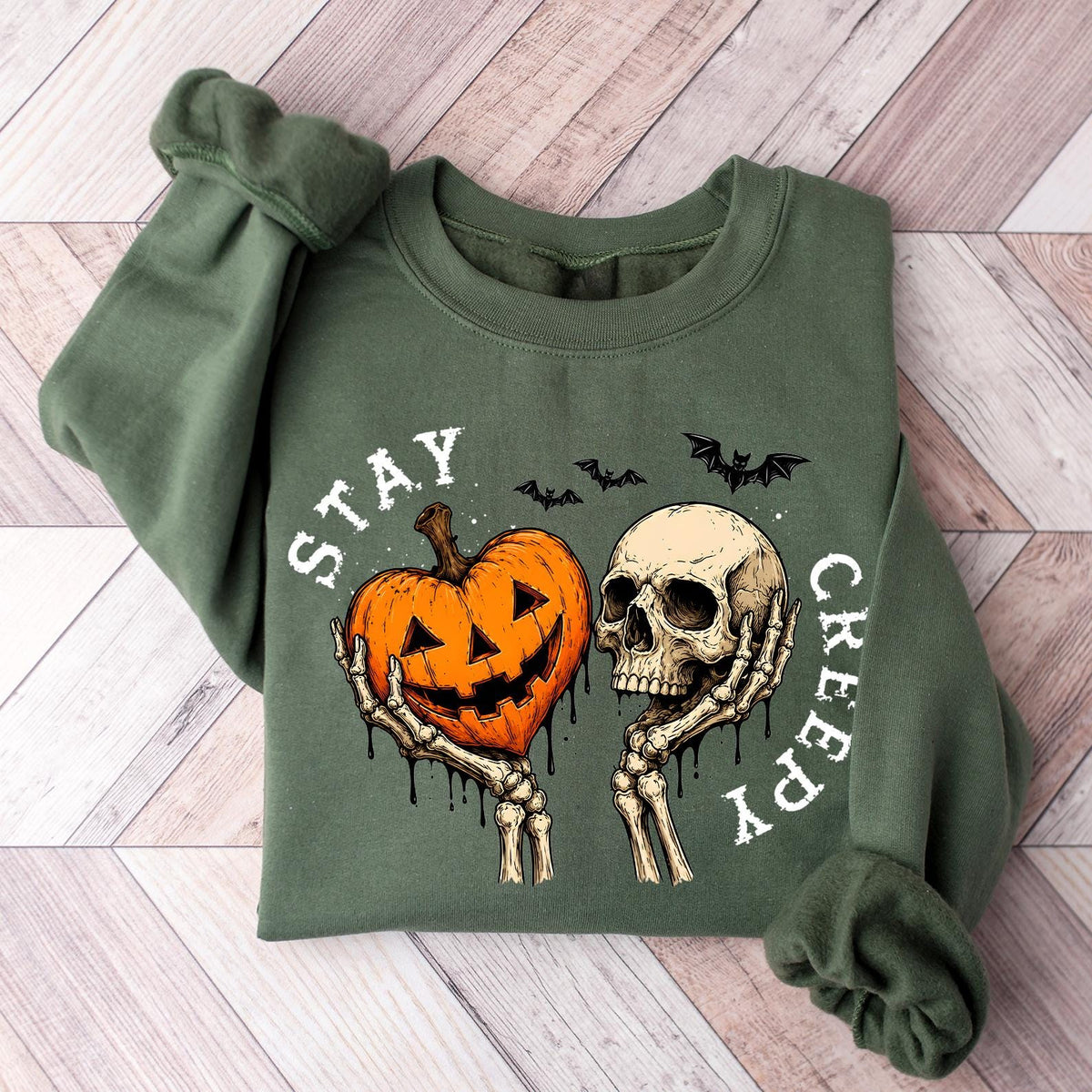 Creepy Sweatshirt, Womens Halloween Sweatshirt, Cute Skeleton Hands Tee, Funny Halloween Outfit, Skull Tee, Spooky Season Tee, Halloween Tee