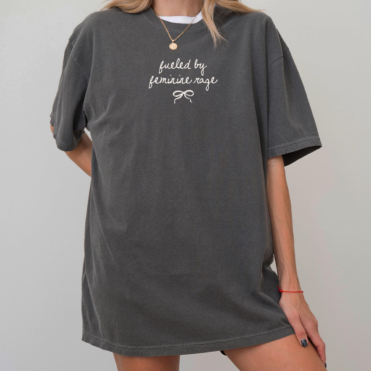 Women's Rights Sweatshirt Comfort Colors®, Fueled By Feminine Rage Tee, Feminist Shirt, Equal Rights T-Shirt, Cute Funny Minimalist T-shirt