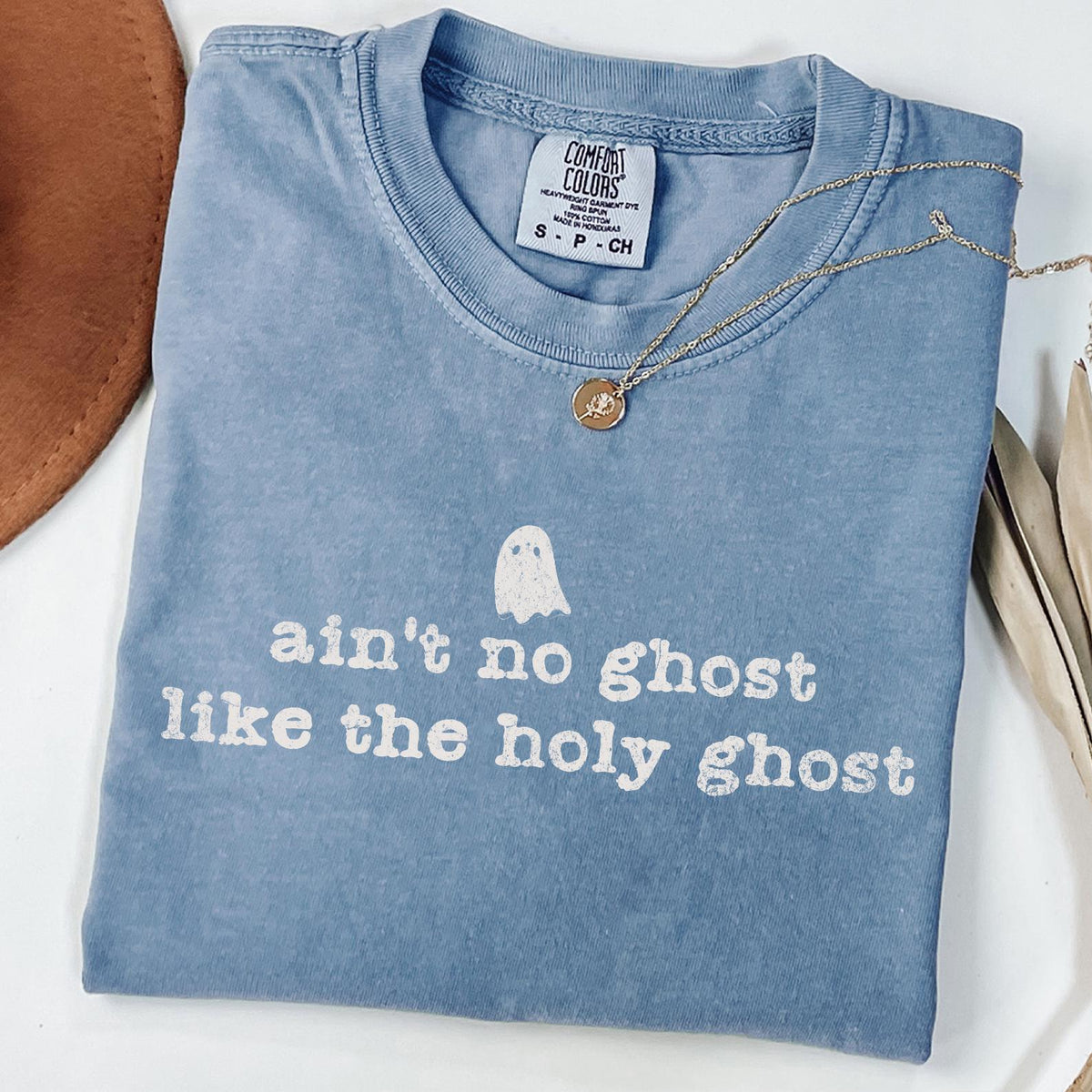 Comfort Colors® Ain't No Ghost Like the Holy Ghost Shirt, Bible Verse Ghost Shirt Faith Based Gift, Holy Ghost Fall Christian Apparel Tshirt