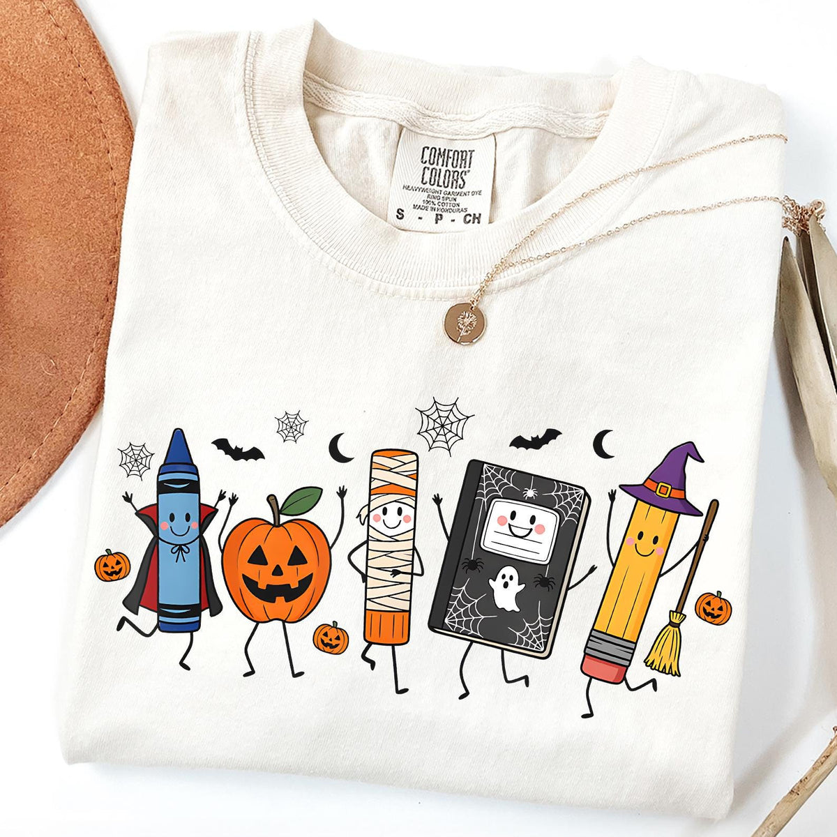 Halloween Crayon Teacher Shirt, Spooky Teacher Tee, Cute Classroom Shirt, Teacher Halloween Gift, School Tees, Fall Teacher, Comfort Colors®