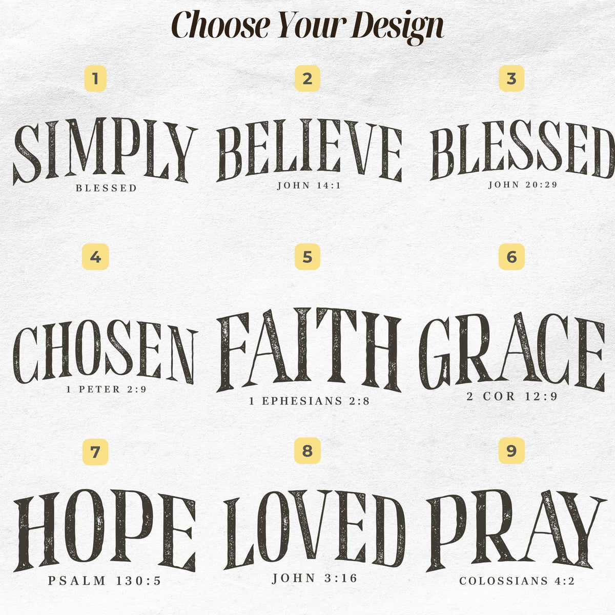 Believe Grace Faith Chosen Christian Shirts, Comfort Colors® Faith Based T-shirt, Retro Bible Verse Graphic T-Shirt for Women, Jesus T-shirt