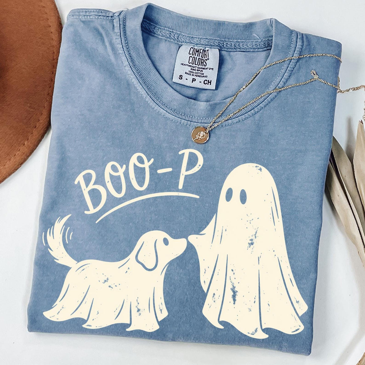 Boo-p Dog Comfort Colors® T-Shirt, Funny Halloween Dog Mom T-shirt, Funny Halloween Dog Mom T-shirt, Spooky Season, Pet Owner Halloween Gift