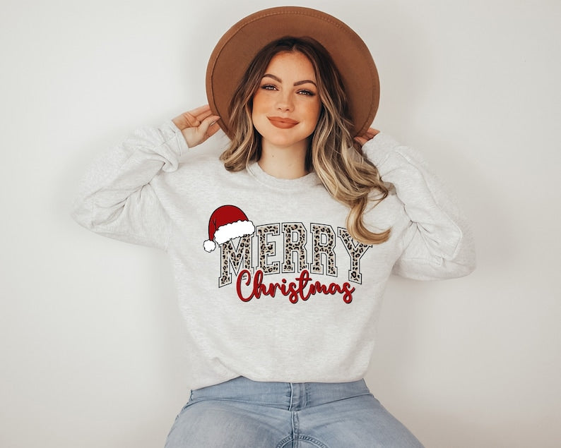 Leopard Christmas Sweatshirt (S-M-L-XL)