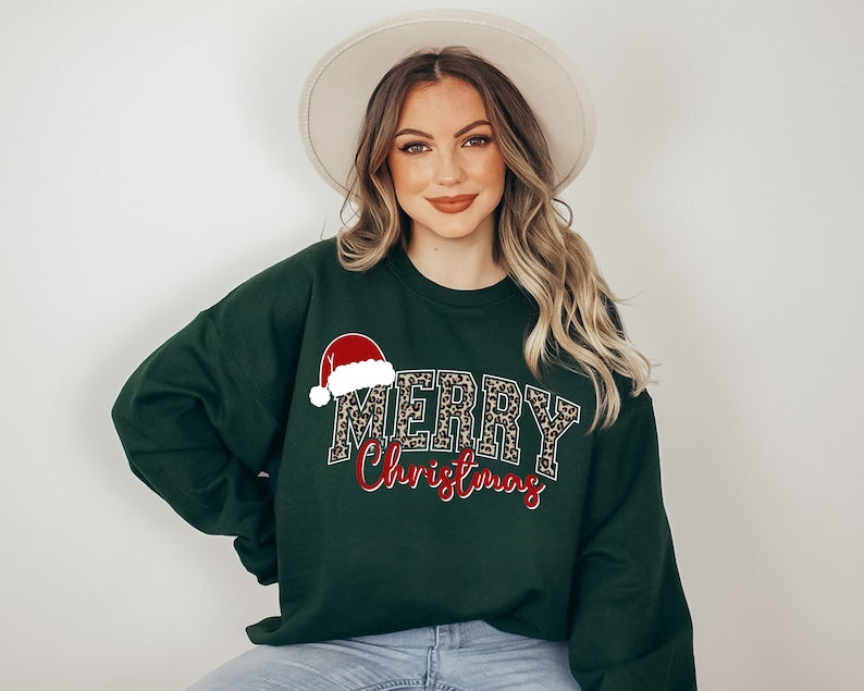 Leopard Christmas Sweatshirt (S-M-L-XL)