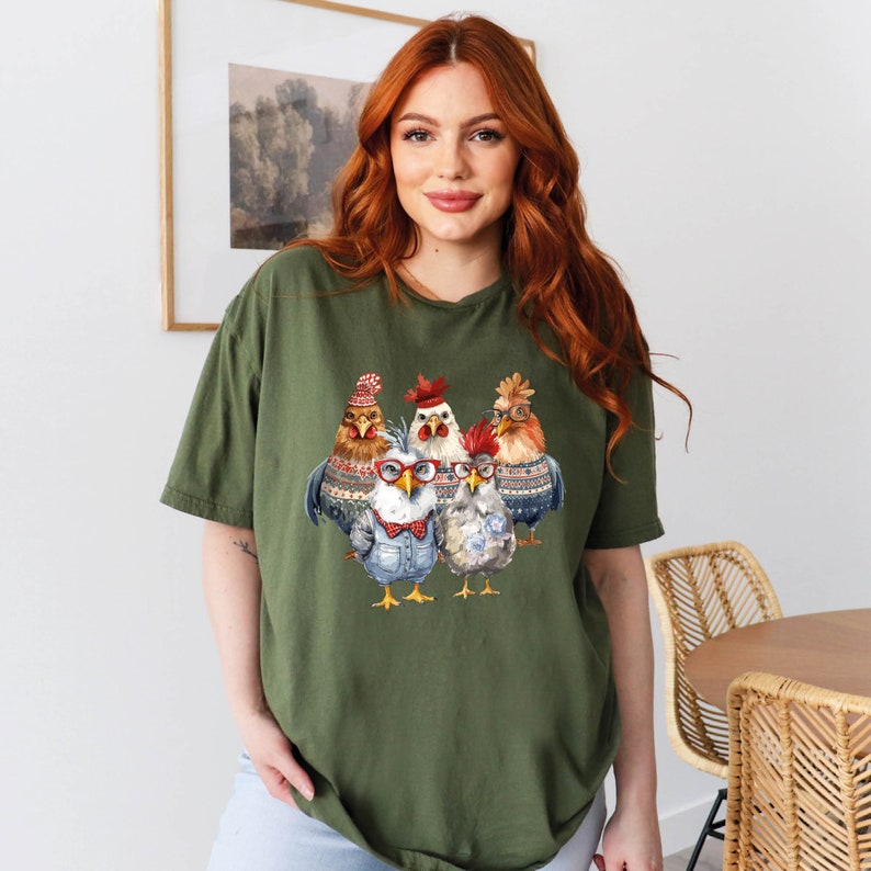 Funny Chickens T-Shirt (S-M-L-XL)