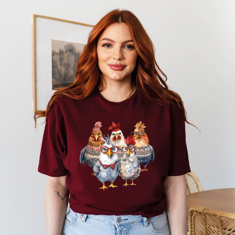 Funny Chickens T-Shirt (S-M-L-XL)