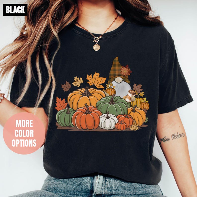 Thanksgiving Gnome Comfort Colors T-Shirt (S-M-L-XL)