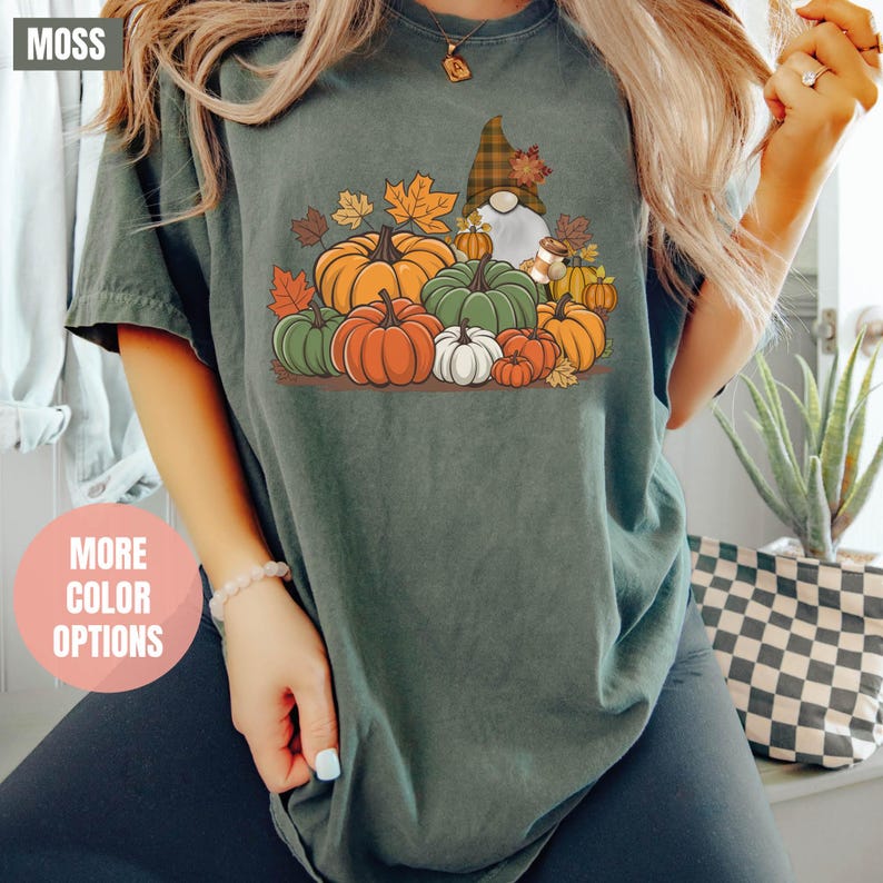 Thanksgiving Gnome Comfort Colors T-Shirt (S-M-L-XL)