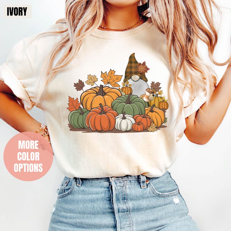 Thanksgiving Gnome Comfort Colors T-Shirt (2XL-3XL-4XL)