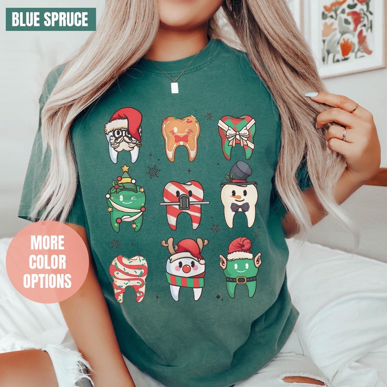 Dental Christmas Comfort Colors T-Shirt (S-M-L-XL)