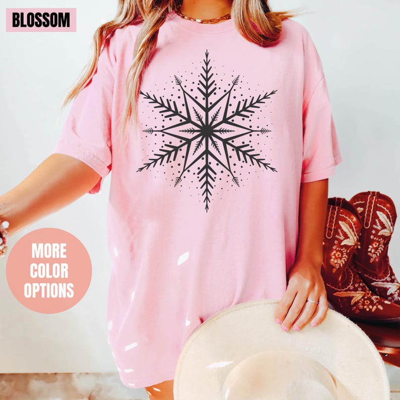 Snowflakes Comfort Colors T-Shirt (2XL-3XL-4XL)