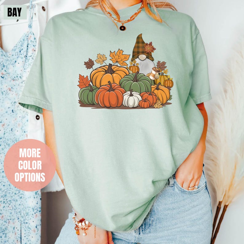 Thanksgiving Gnome Comfort Colors T-Shirt (2XL-3XL-4XL)