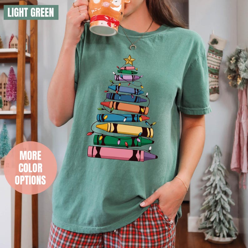 Christmas Teacher Comfort Colors T-Shirt (S-M-L-XL)