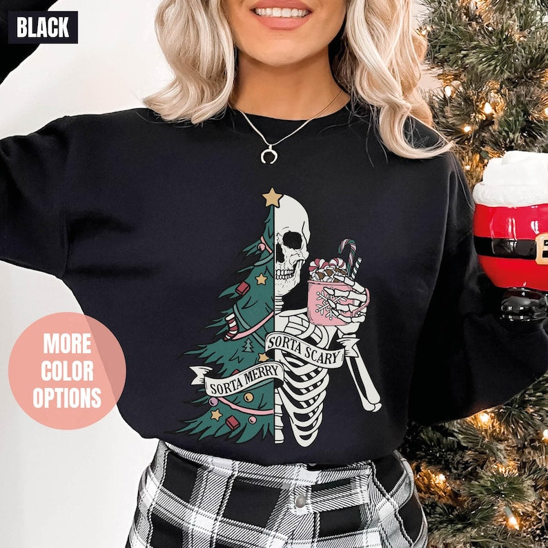 Sorta Merry Sorta Scary Sweatshirt (2XL-3XL)