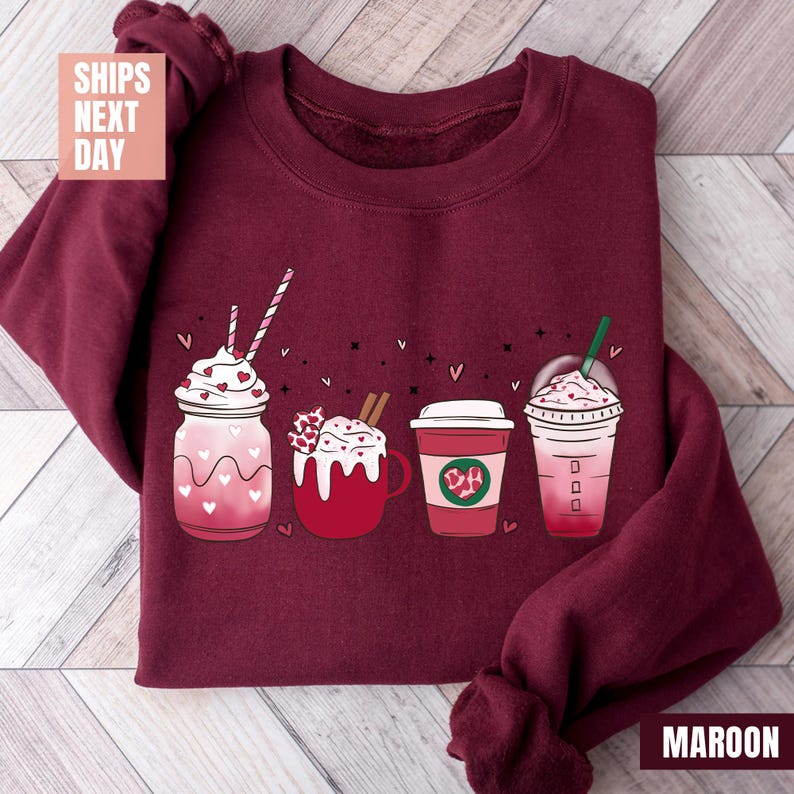 Valentine Coffee Sweatshirt (2XL-3XL)