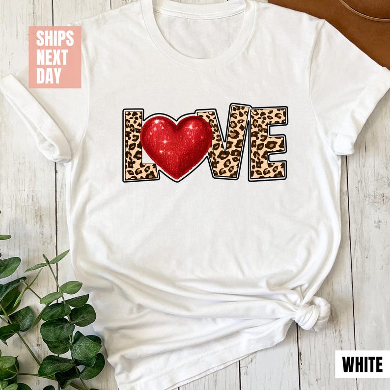 Leopard Love Valentines Day T-Shirt (2XL-3XL)