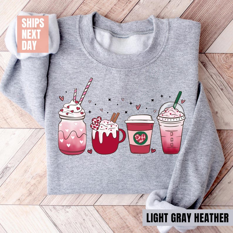 Valentine Coffee Sweatshirt (S-M-L-XL)