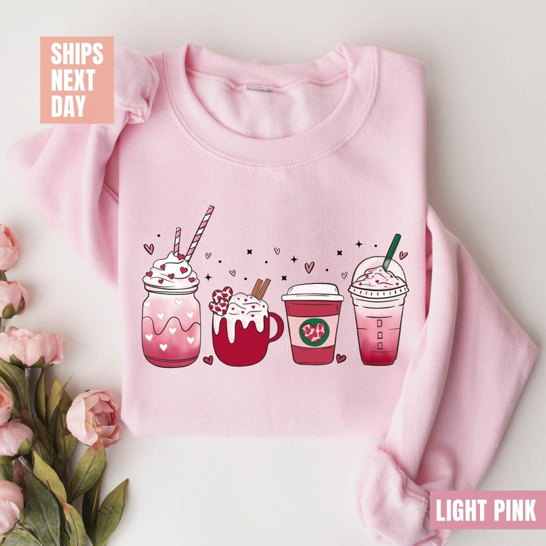 Valentine Coffee Sweatshirt (S-M-L-XL)