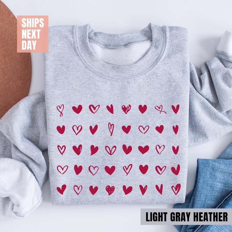 Cute Heart Sweatshirt (2XL-3XL)