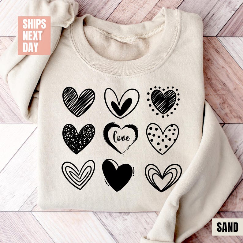 Cute Valentine Sweatshirt (2XL-3XL)