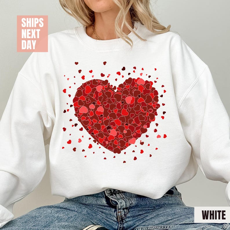 3D Hearts Valentines Day Sweatshirt (S-M-L-XL)