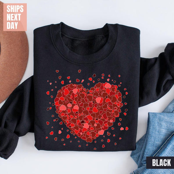 3D Hearts Valentines Day Sweatshirt (2XL-3XL)– Nearme DTF