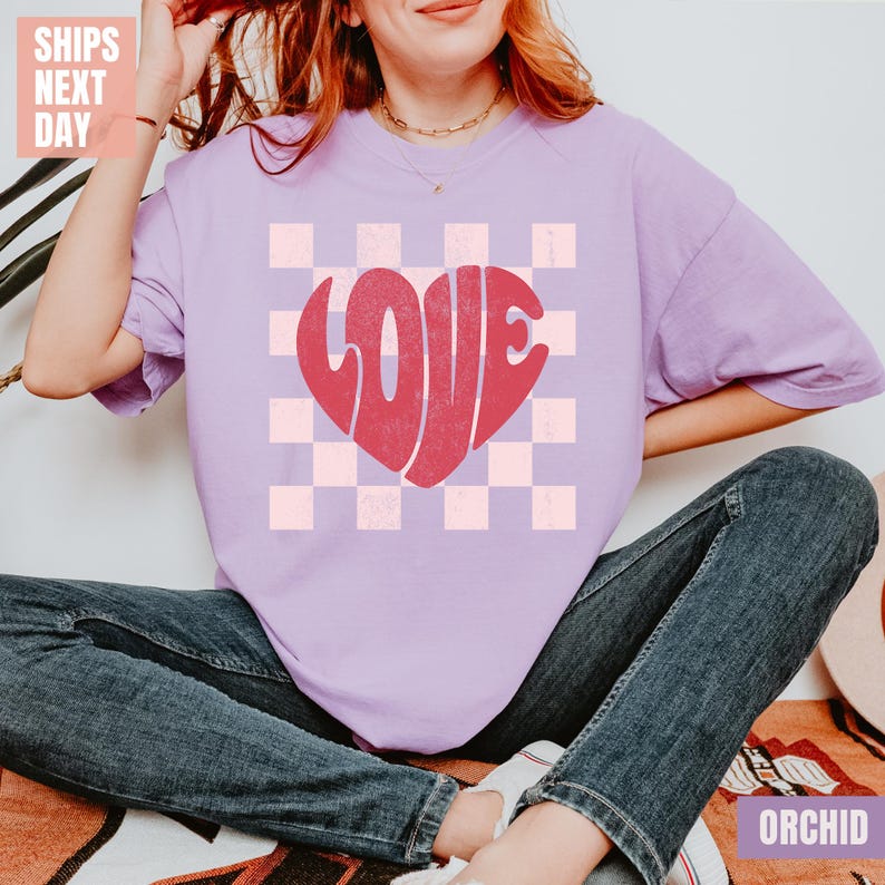 Valentine Heart Comfort Colors T-Shirt (S-M-L-XL)