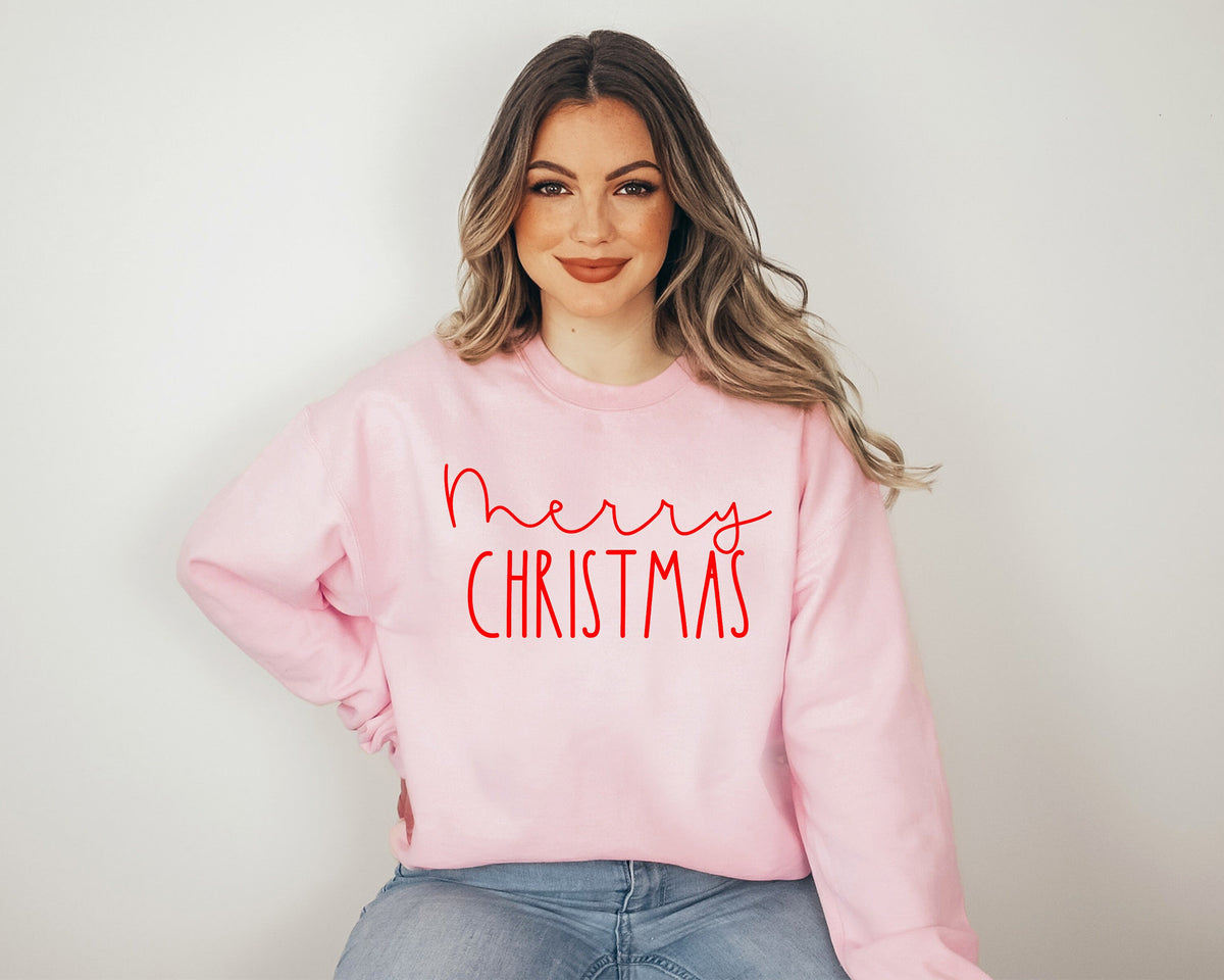 Christmas Sweatshirt, Happy Merry Christmas T-shirt, Women Shirt