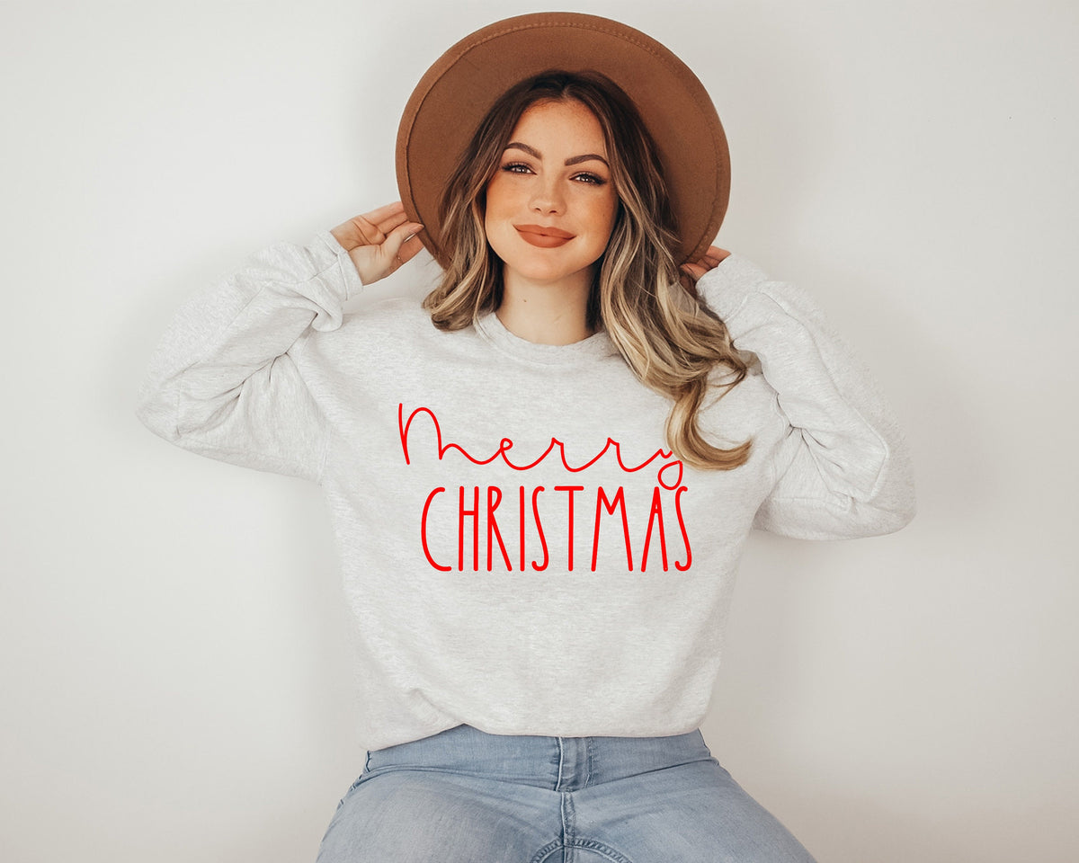 Christmas Sweatshirt, Happy Merry Christmas T-shirt, Women Shirt