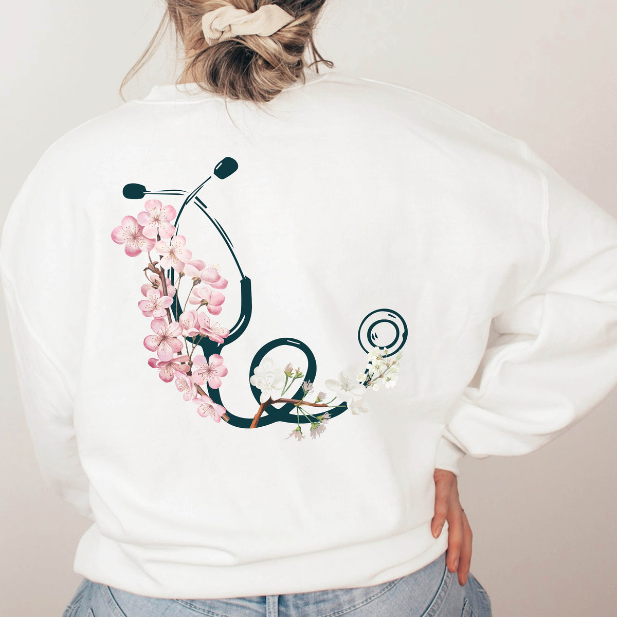 Floral Stethoscope Sweatshirt, Doctor Or Nurse Sweatshirt, Nursing School Gifts, Nurse Sweatshirt, Nurse Sweatshirt, Nurse Graduation Gifts