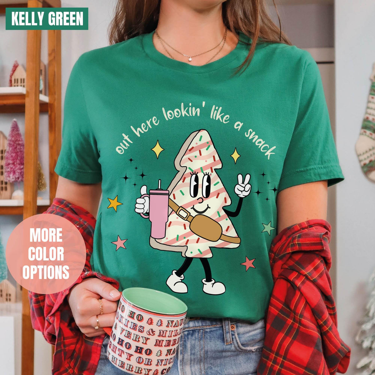 Out Here Lookin Like A Snack Sweatshirt, Christmas Tree Cake Sweatshirt, Christmas Holiday Sweatshirt, Funny Christmas Sweatshirt, Xmas Gift