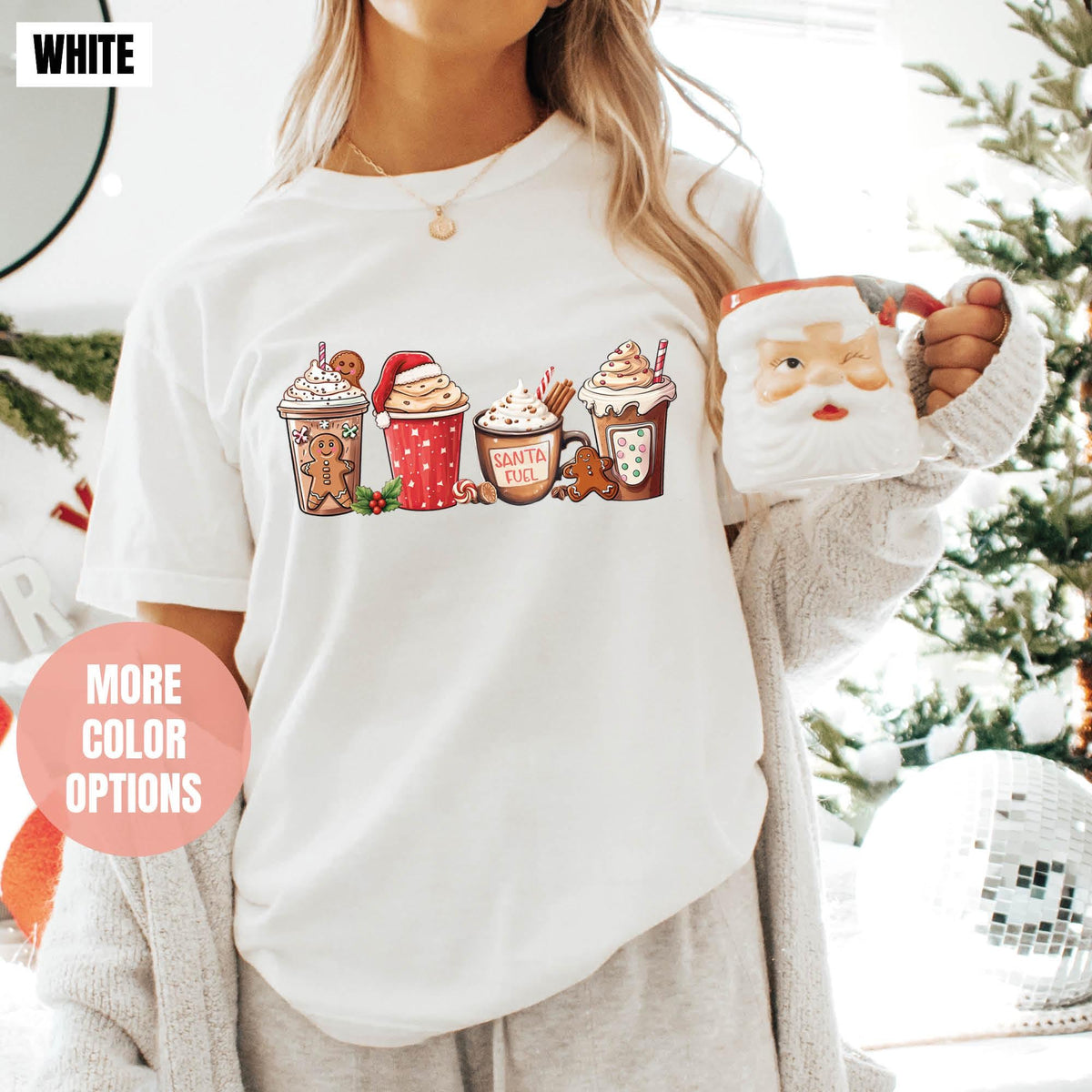 Gingerbread Christmas Coffee Shirt, Christmas Coffee Shirt, Comfort Colors®, Coffee Lover Gift, Women Holiday Shirt, Xmas Shirt, Latte Drink
