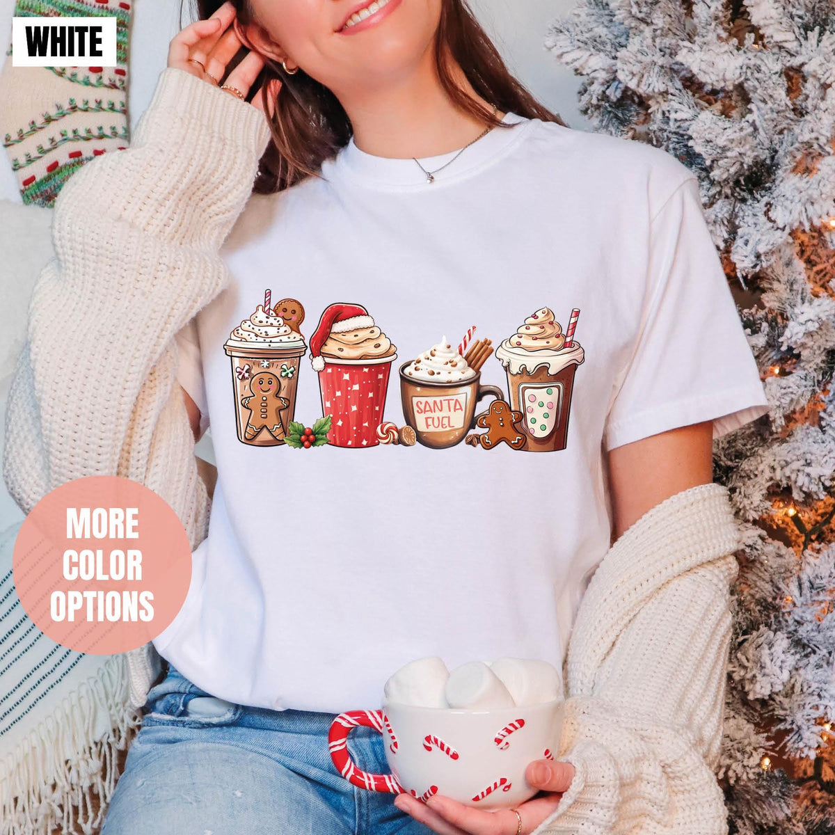 Gingerbread Christmas Coffee Shirt, Christmas Coffee Shirt, Comfort Colors®, Coffee Lover Gift, Women Holiday Shirt, Xmas Shirt, Latte Drink