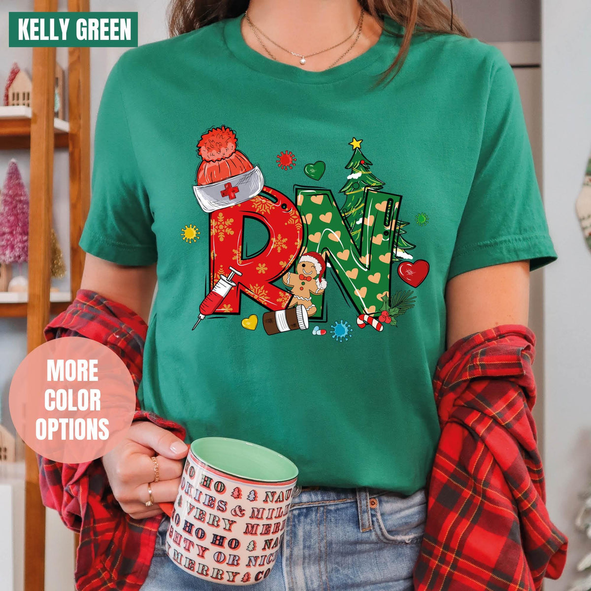 Christmas RN Sweatshirt, Registered Nurse Holiday Sweatshirt, RN Festive Sweatshirts, RN Sweatshirts, Registered Nurse Christmas Sweatshirt