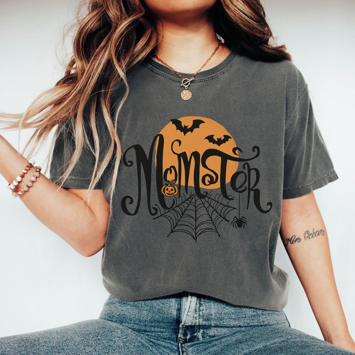 Momster Sweatshirt, Halloween Mom Shirt, Women Halloween Shirts, Comfort Colors®, Halloween Gifts, Funny Halloween Shirts, Pumpkin T-shirts