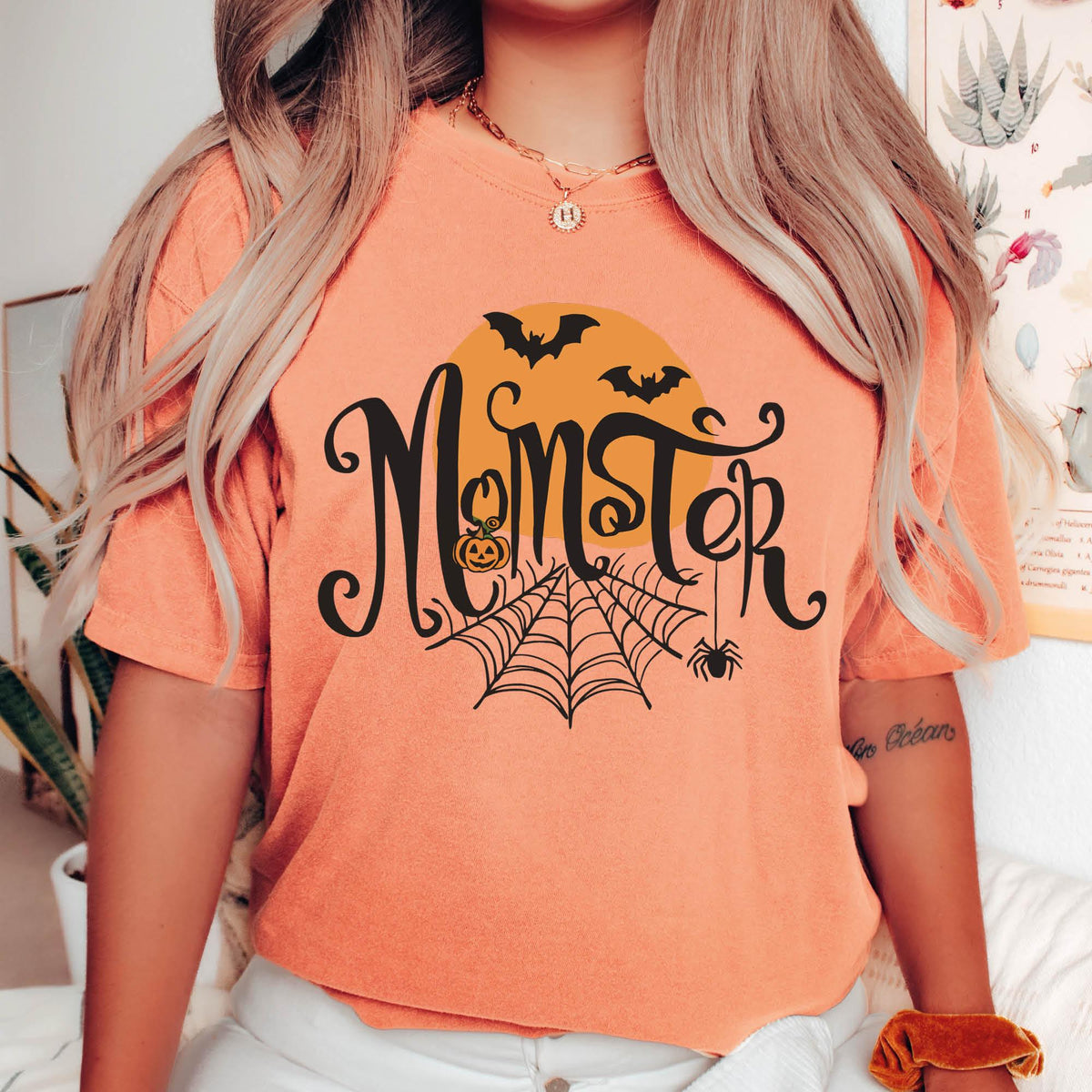 Momster Sweatshirt, Halloween Mom Shirt, Women Halloween Shirts, Comfort Colors®, Halloween Gifts, Funny Halloween Shirts, Pumpkin T-shirts