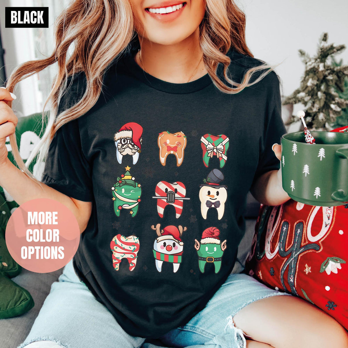 Dental Christmas Sweatshirt, Dental Deer Sweatshirt, Christmas Gift For Dentist, Dentist Christmas Holiday Gift, Dental Christmas Group Gift