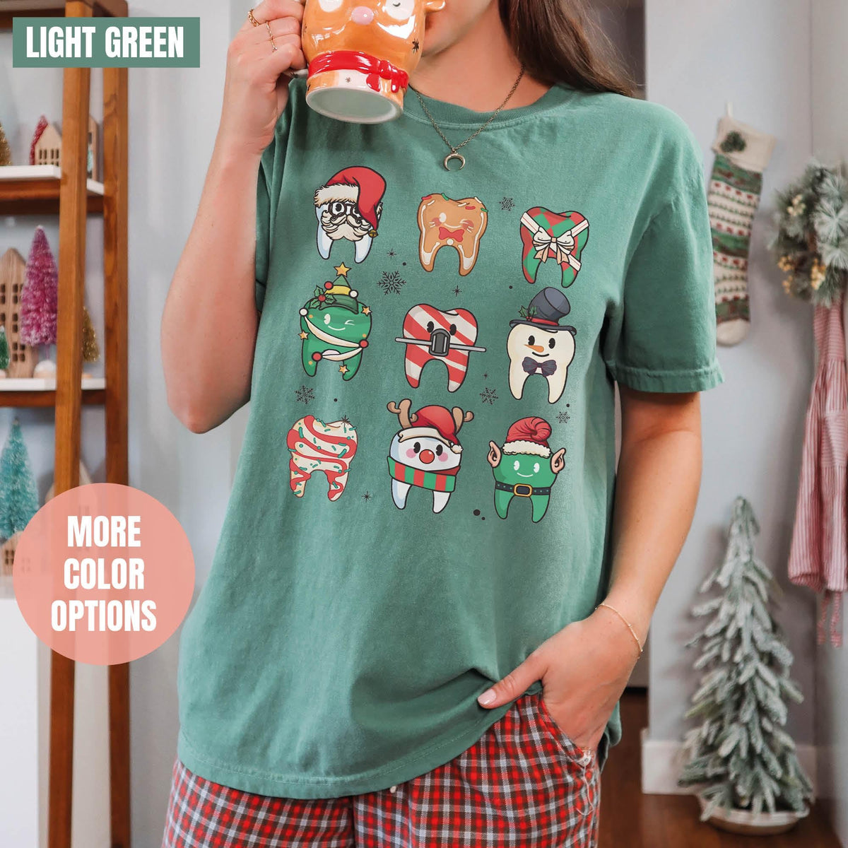 Dental Christmas Shirt, Dental Deer Tee, Christmas Gift For Dentist, Comfort Colors®, Dentist Christmas Holiday, Dental Christmas Group Gift