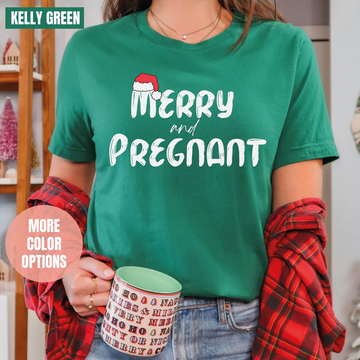 Merry And Pregnant Sweatshirt, Pregnancy Announcement Sweatshirt, Mom To Be Gift, Winter Sweatshirt, Christmas Mama Sweater, Xmas Baby Gifts