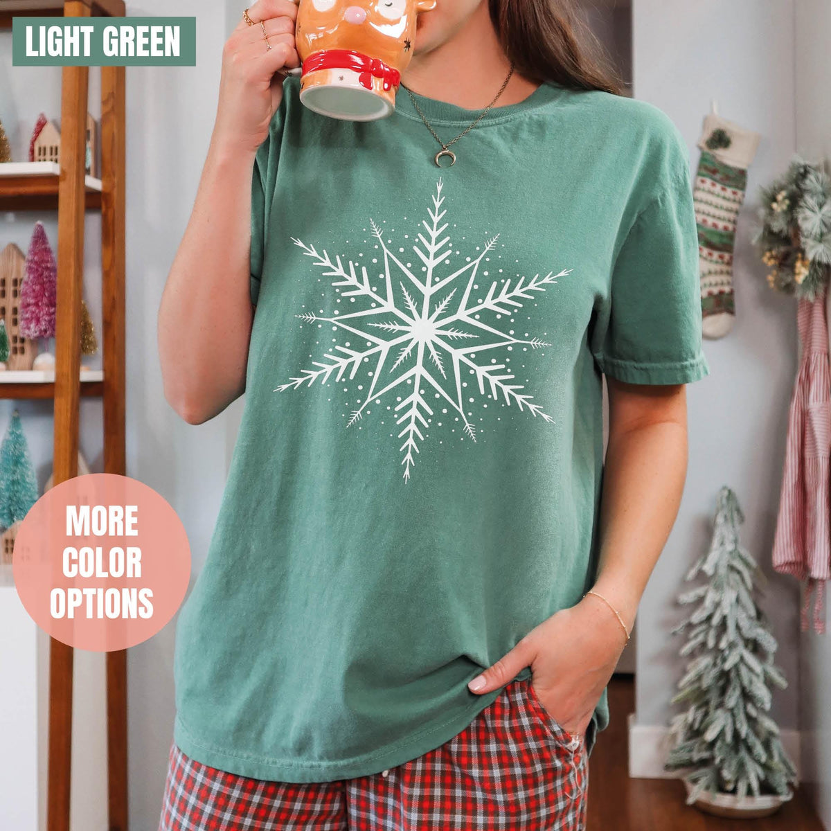 Snowflakes Shirt, Snowflake Christmas Shirt For Women, Comfort Colors®,  Winter T-shirts, Snowflake Winter Christmas Shirts, Snowflake Gifts