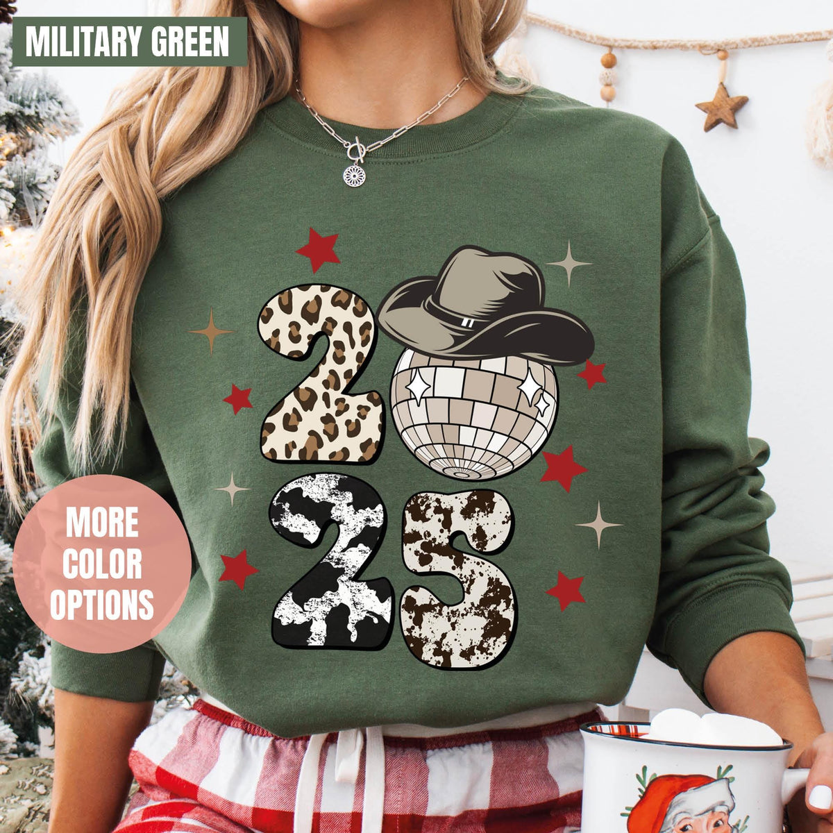 Western New Year Sweatshirt, 2025 Sweatshirt, Cowgirl New Year Sweatshirts, Cowboy New Year, 2025 Happy New Year Sweatshirts, New Year Gifts