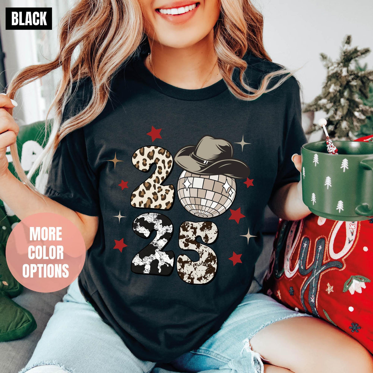 Western New Year Sweatshirt, 2025 Sweatshirt, Cowgirl New Year Sweatshirts, Cowboy New Year, 2025 Happy New Year Sweatshirts, New Year Gifts