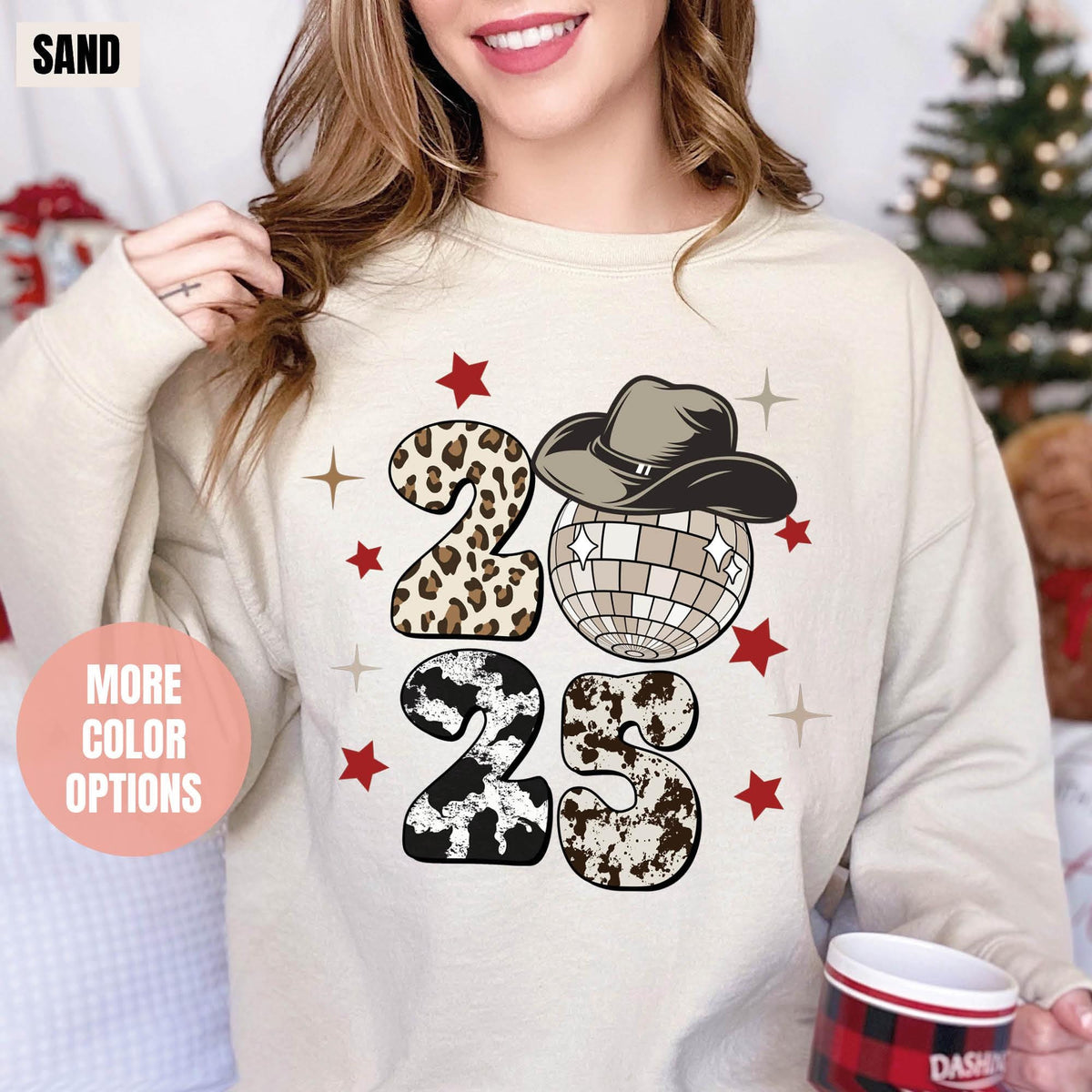 Western New Year Sweatshirt, 2025 Sweatshirt, Cowgirl New Year Sweatshirts, Cowboy New Year, 2025 Happy New Year Sweatshirts, New Year Gifts