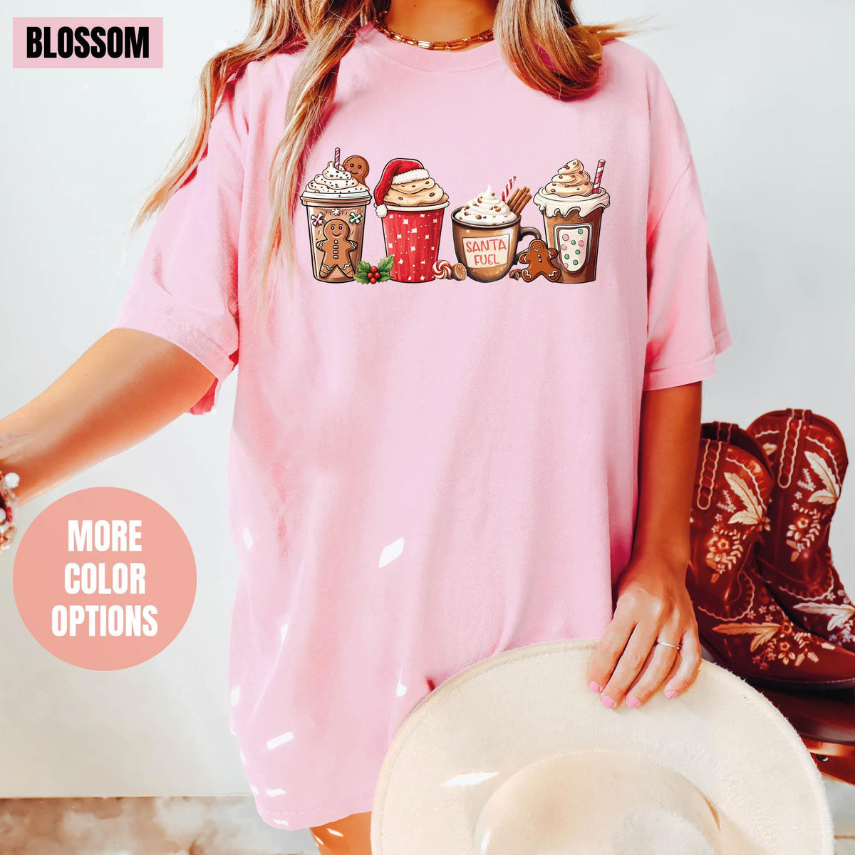 Gingerbread Christmas Coffee Shirt, Christmas Coffee Shirt, Comfort Colors®, Coffee Lover Gift, Women Holiday Shirt, Xmas Shirt, Latte Drink