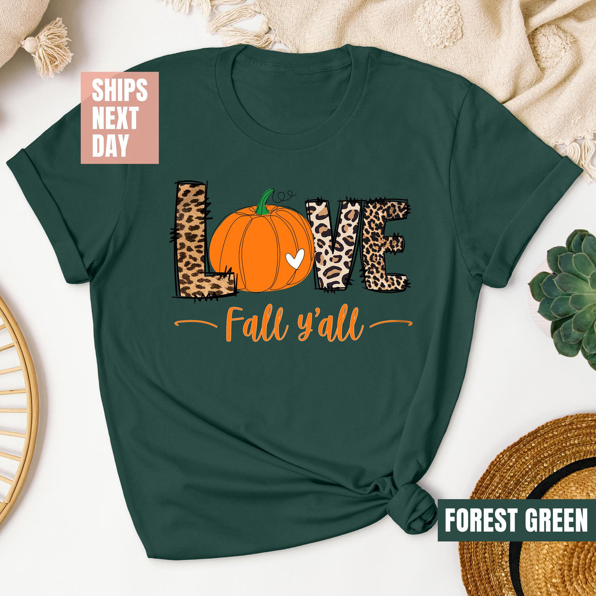 Love Fall Y'All Shirt, Leopard Print Fall Shirt, Thanksgiving, Hello Pumpkin, Fall Vibes, Peace Love Thanksgiving, Family Thanksgiving Tees