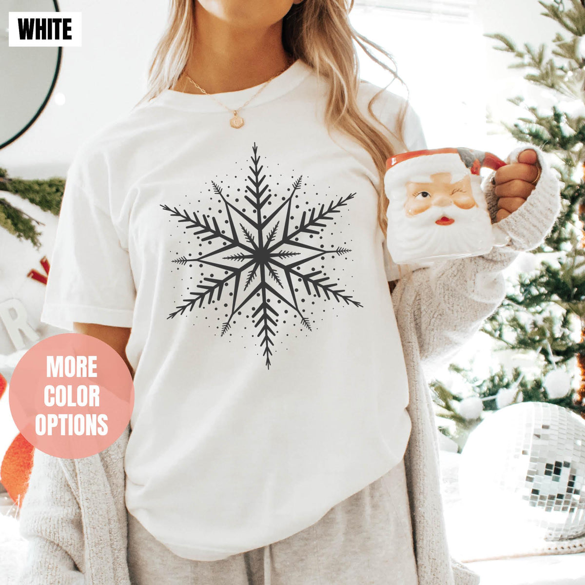 Snowflakes Shirt, Snowflake Christmas Shirt For Women, Comfort Colors®,  Winter T-shirts, Snowflake Winter Christmas Shirts, Snowflake Gifts