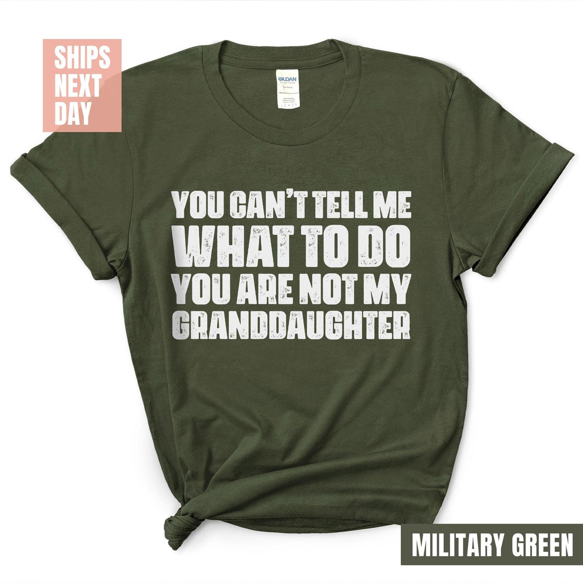 You Can't Tell Me What To Do You're Not My Granddaughter, Funny Grandpa Shirt, Grandfather T-shirts, Gifts for Grandpa from Granddaughter