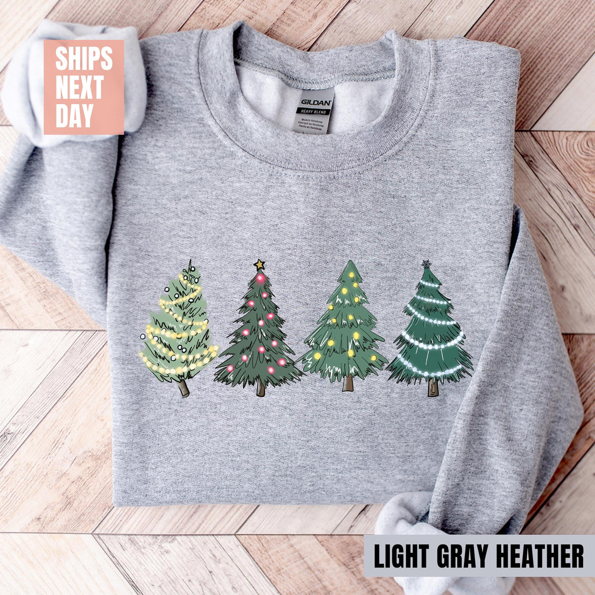 Christmas Sweatshirt, Womens Christmas Sweater, Christmas Crewneck, Pullover Christmas Tree Holiday Sweaters, Winter Matching Youth Sweater