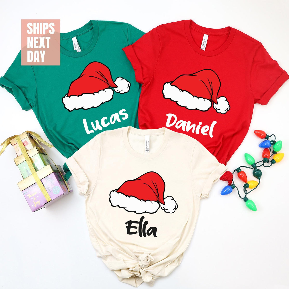 Matching Family Christmas Shirts, Family Christmas Shirt, Matching Xmas Tees, Custom Christmas Tee, Personalized Name Christmas Family Shirt